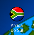 A localização da bandeira.
