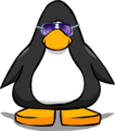O item visto em um Cartão de pinguim.