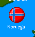 A localização da bandeira.