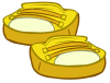 Tênis Dourado e Branco