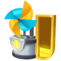 A bateria com pouca energia.