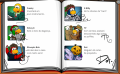 A página do livro sobre as outras mascotes, inclusive a Dot.