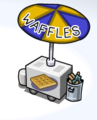 Uma barraquinha de waffles no Plaza.