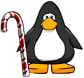 O item visto em um Cartão de pinguim.