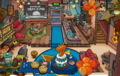 O Café durante a festa.