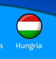 A localização da bandeira.