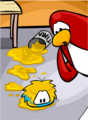 Ilustração presente em "A Lenda do Puffle Dourado".