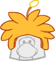 Touca de Puffle Alienígena Laranja Interface da Festa.