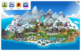 O mapa da ilha também foi modificado de acordo com o visual temático das salas.