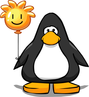 Balão de Puffle Laranja cartão.png