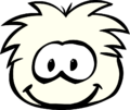 O Puffle Branco visto no jogo(antigamente).