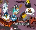 Gary no Club Penguin durante a Viagem Pré-Histórica 2014 com Darwin