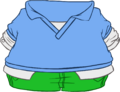 Camiseta Azul com Gola