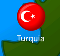 A localização da bandeira.
