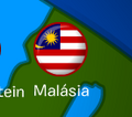 A localização da bandeira.
