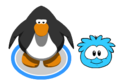 O Puffle Azul no jogo.