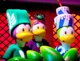 Os Pinguins do Bolo com Jangrah no Club Penguin Halloween Panic.