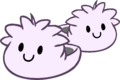 Pantufas de Puffle Branco Interface da Festa.