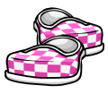 A antiga versão dos Tênis Quadriculados Rosa.