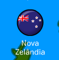 A localização da bandeira.